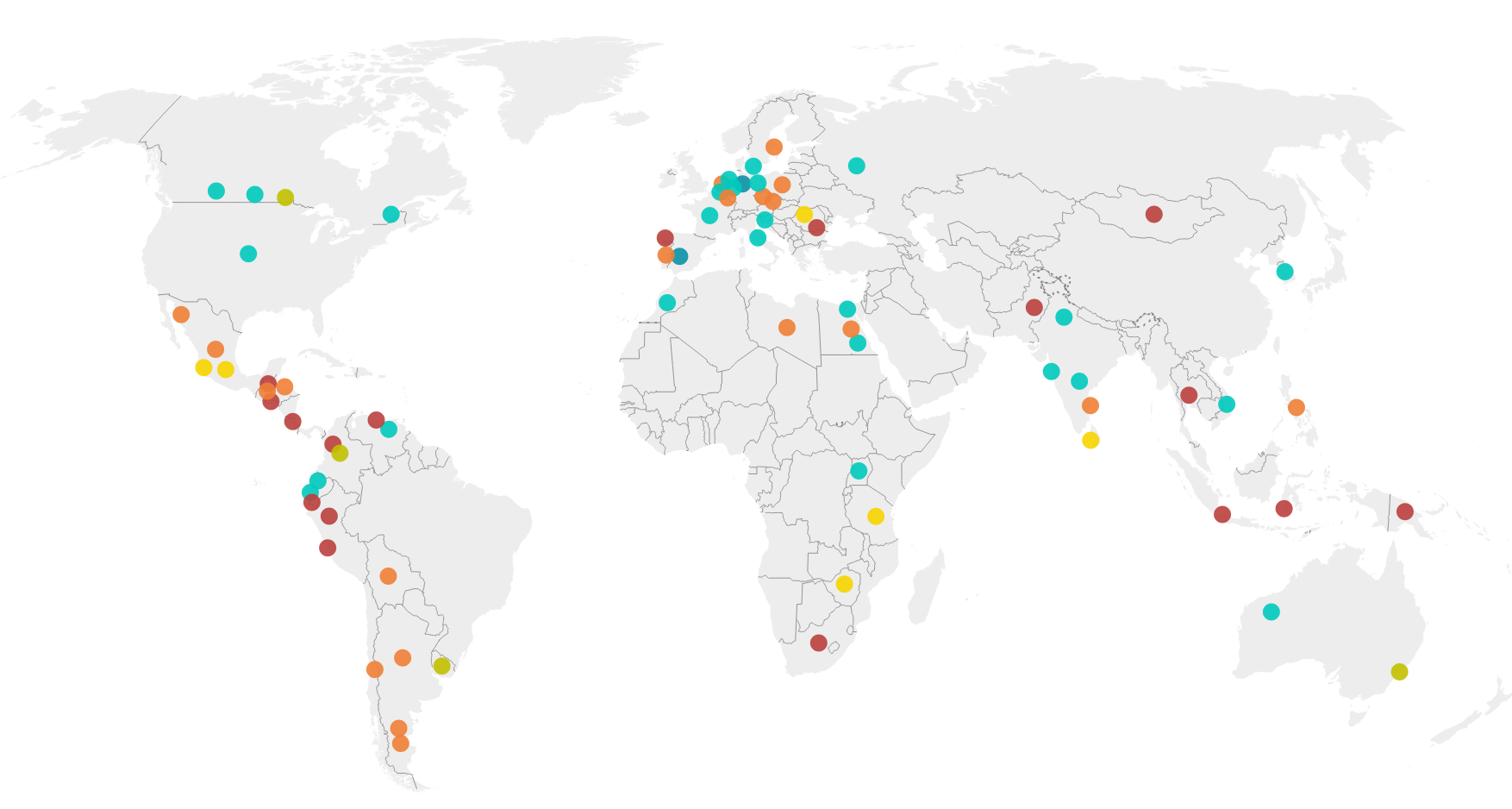 Mapa de casos ISDS